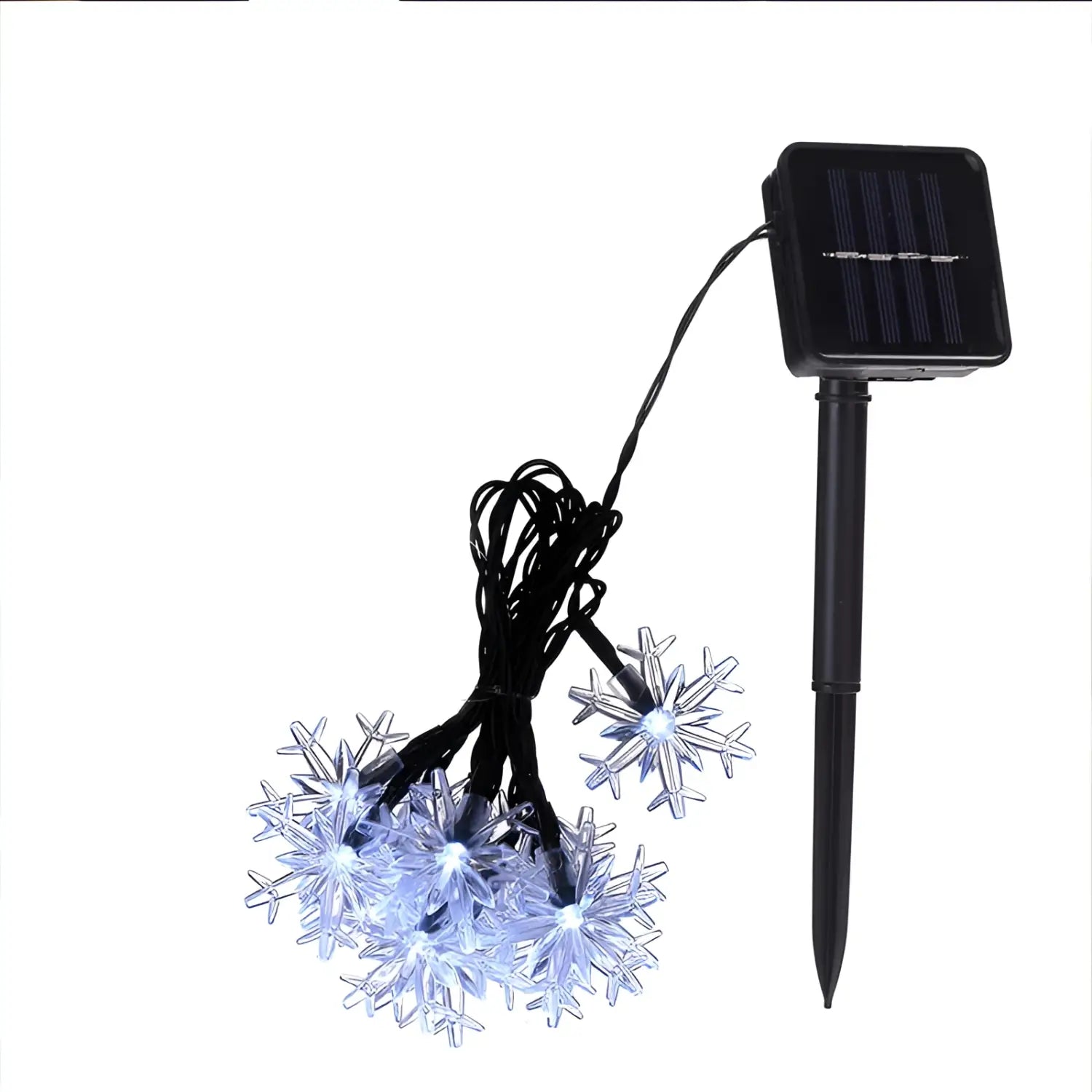 Decorative Snowflake Solar String Lights for Yard and Christmas