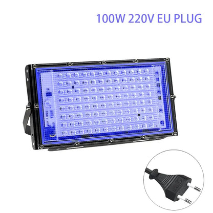 100w led uv blacklight panel for party room bright blue led