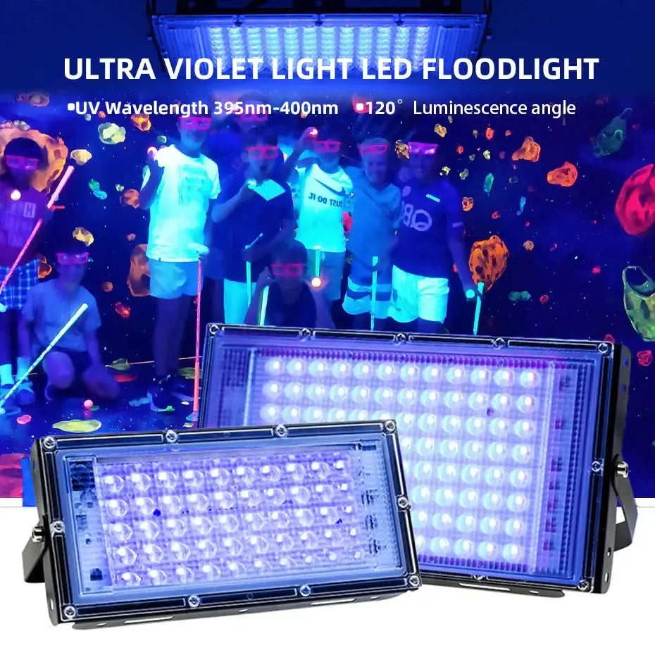 100w led uv blacklight panel for party room bright blue led
