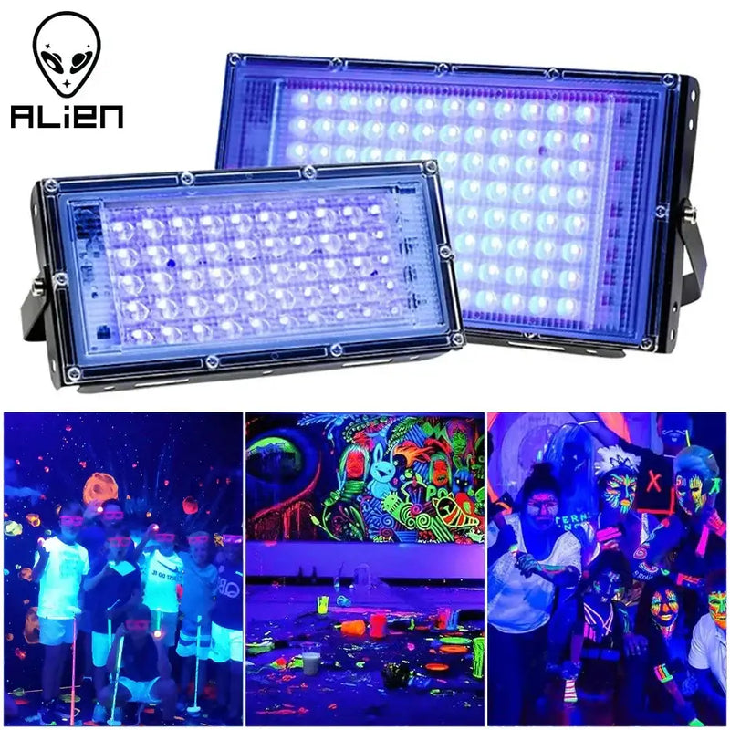 Decorbites 100w led uv blacklight stage effect light for party room
