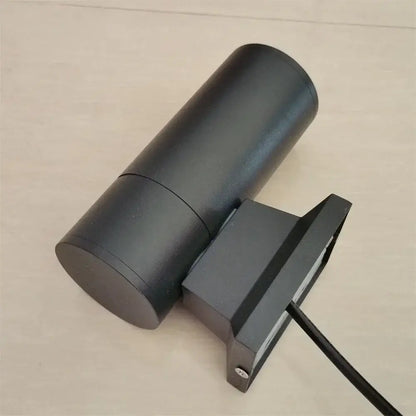 Modern black cylindrical 10w light wall outdoor porch spotlight