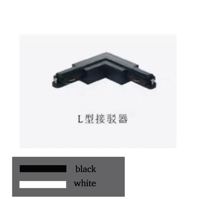 Modern black & white aluminum track rail spotlight fitting kitchen