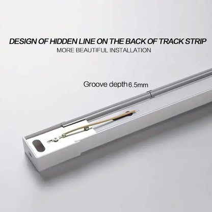 Modern black & white aluminum track rail spotlight fitting kitchen