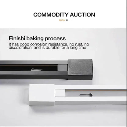 Modern black & white aluminum track rail spotlight fitting kitchen