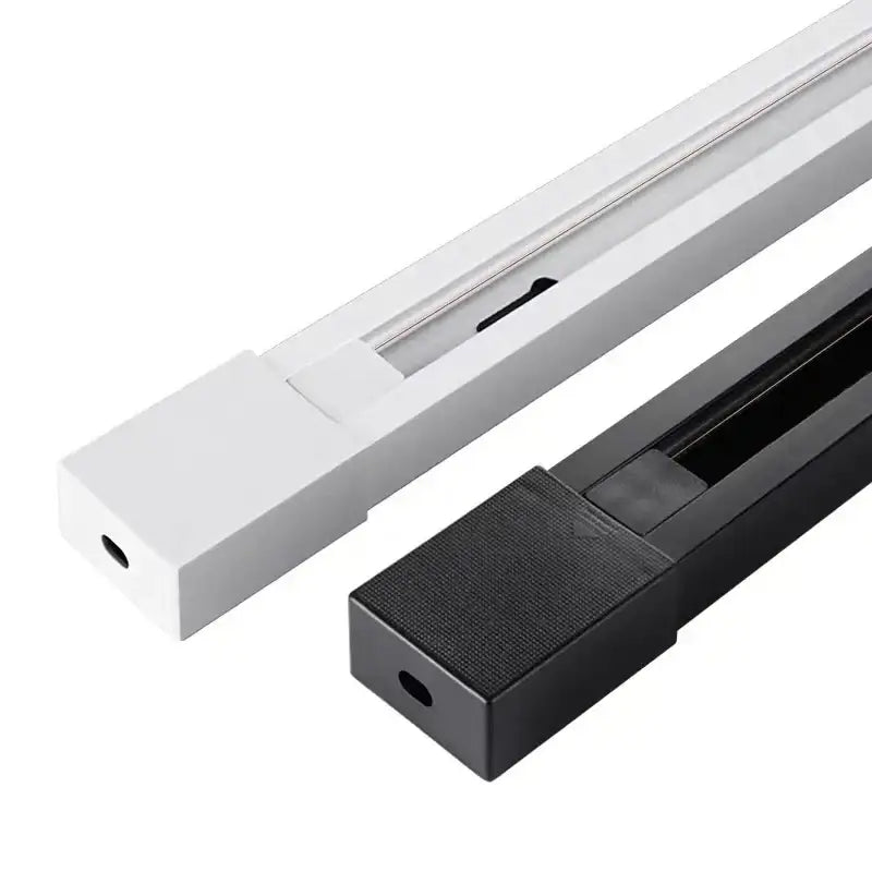 Modern black & white aluminum track rail spotlight fitting kitchen