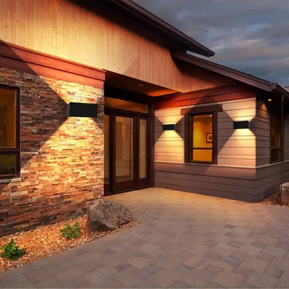 Modern black minimalist 24w led wall light outdoor sconce