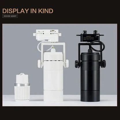 Modern white & black 25w dimmable led spotlight living room track light