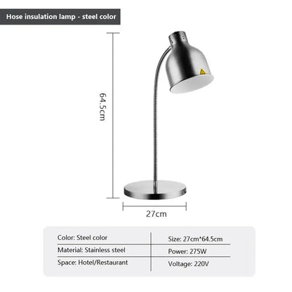 Gold & rose gold 275w electric food heat lamp kitchen gooseneck