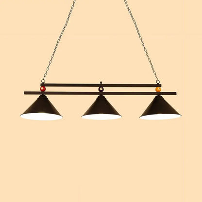 Modern blue metallic billiard light game room pendant fixture