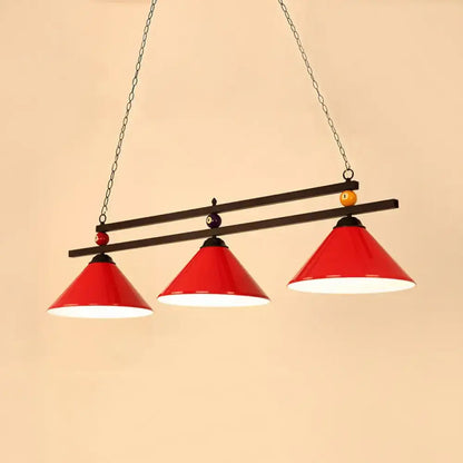 Modern blue metallic billiard light game room pendant fixture