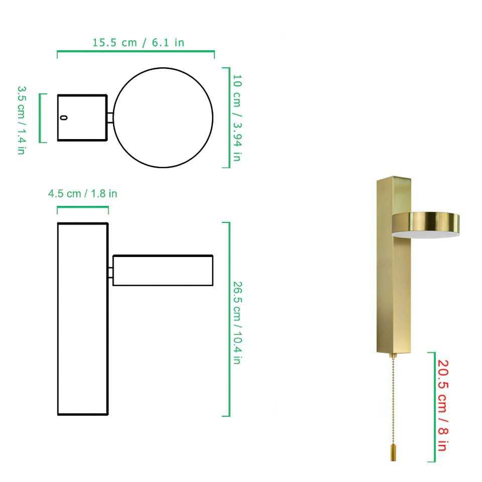 DecorBites™ 350° Modern Wall Sconces