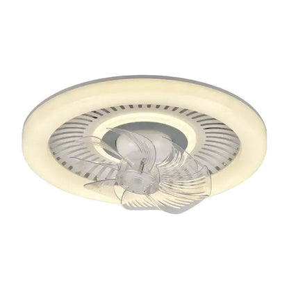 Modern white rotating air supply ceiling fan bedroom led light