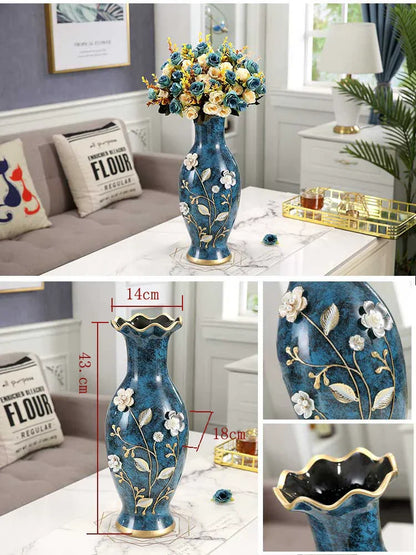 DecorBites™ 3D Ceramic Vase for Dried Flowers Display