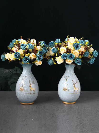 DecorBites™ 3D Ceramic Vase for Dried Flowers Display