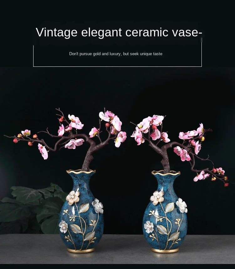 DecorBites™ 3D Ceramic Vase for Dried Flowers Display