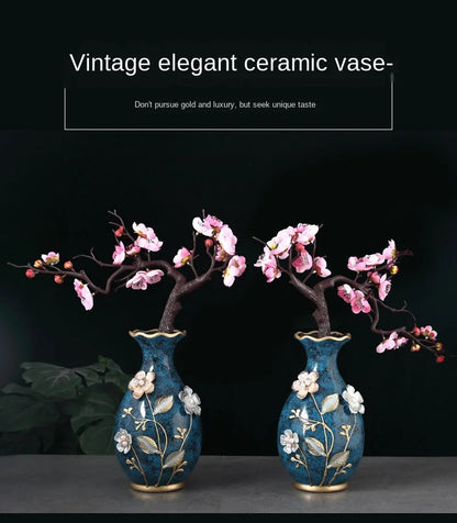 DecorBites™ 3D Ceramic Vase for Dried Flowers Display
