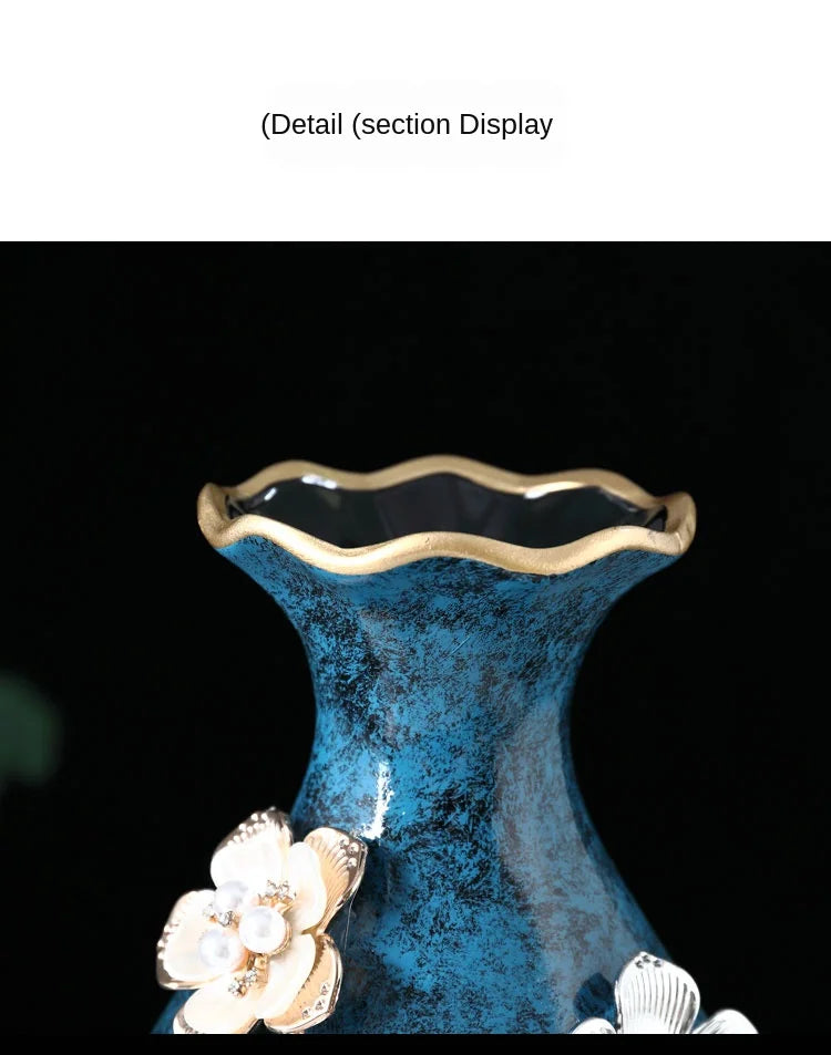 DecorBites™ 3D Ceramic Vase for Dried Flowers Display