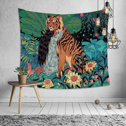 3d print tiger linen blanket bedroom soft warm throw