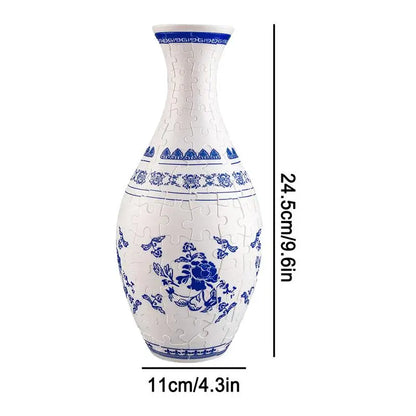 DecorBites™ 3D Puzzle Vase Flower Jigsaw Building Set