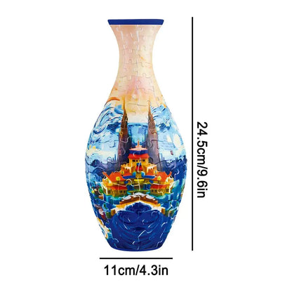 DecorBites™ 3D Puzzle Vase Flower Jigsaw Building Set