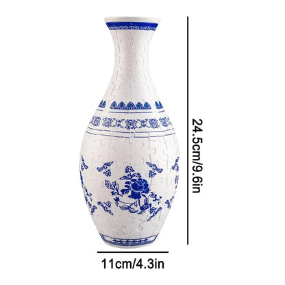DecorBites™ 3D Puzzle Vase Flower Jigsaw Building Set