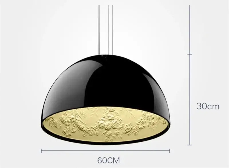Modern black sky garden resin chandelier dining room pendant light