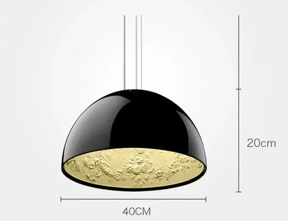 Modern black sky garden resin chandelier dining room pendant light