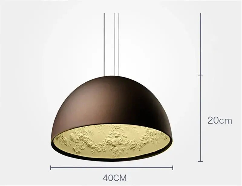 Modern black sky garden resin chandelier dining room pendant light