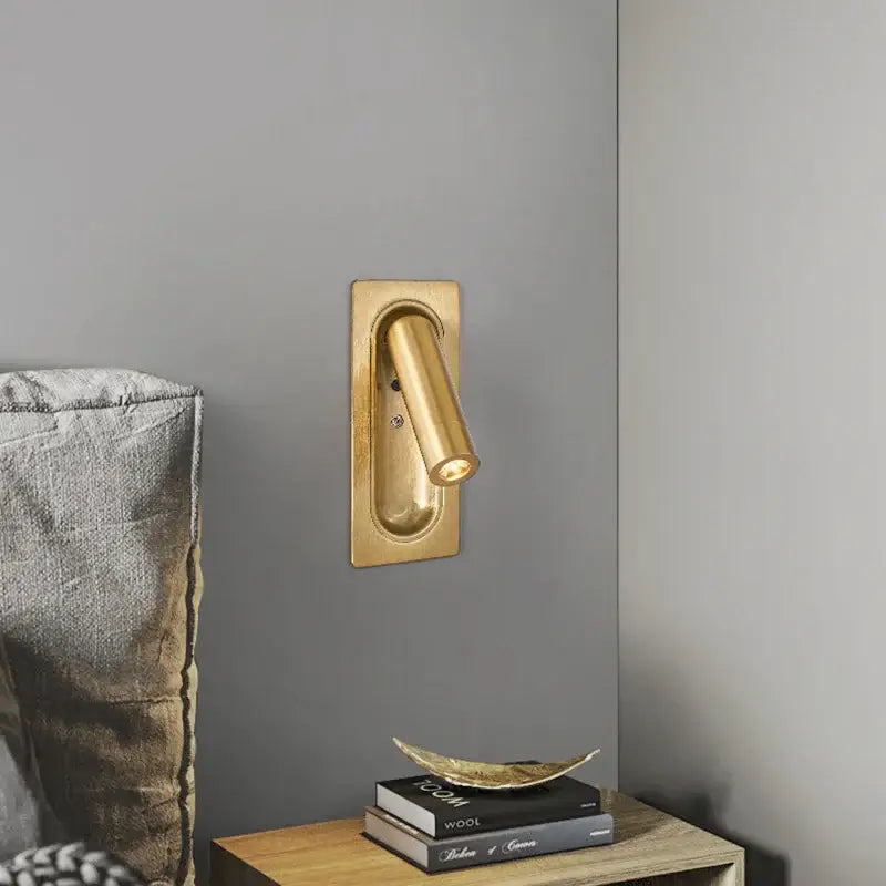 Modern brass and black led mounted headboard wall light bedroom