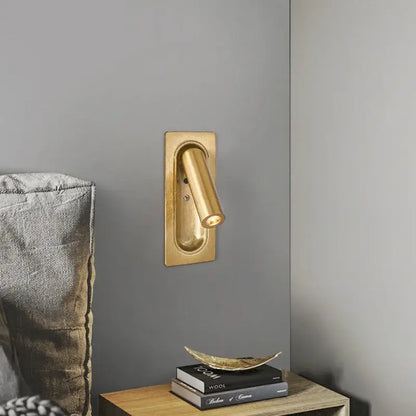 Modern brass and black led mounted headboard wall light bedroom