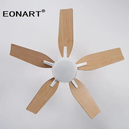 Modern black & white led ceiling fan with remote control bedroom