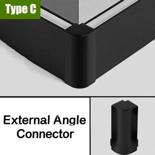 Modern black led aluminium profile – living room baseboard lighting