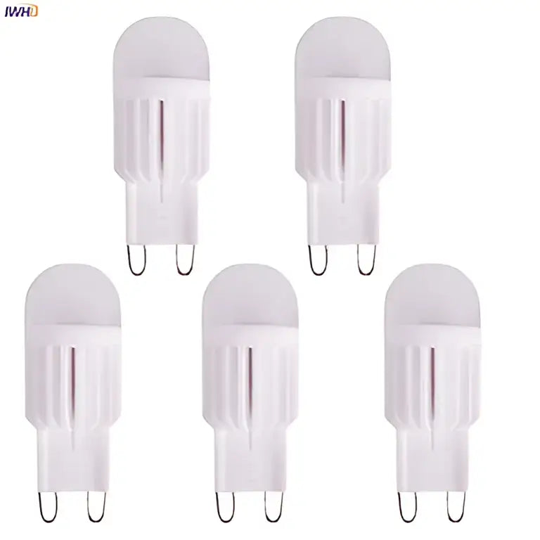 5pcs dimmable led g9 bulb frosted white kitchen light