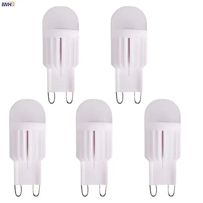 5pcs dimmable led g9 bulb frosted white kitchen light