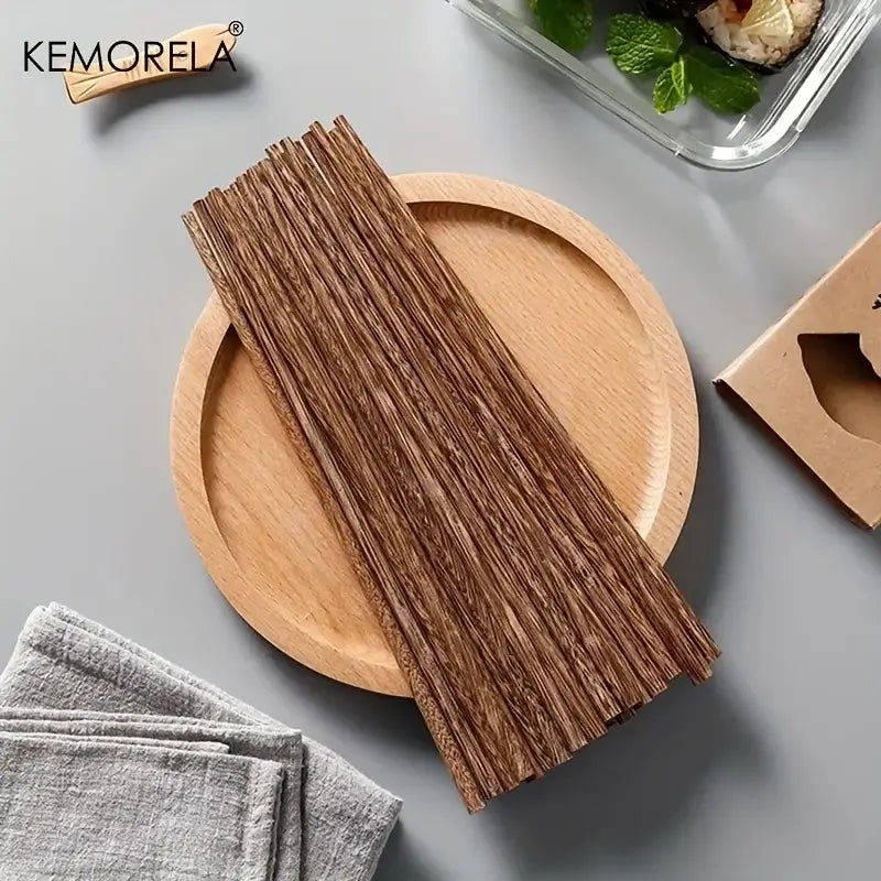Japanese style natural wooden chopsticks set with tray dining room