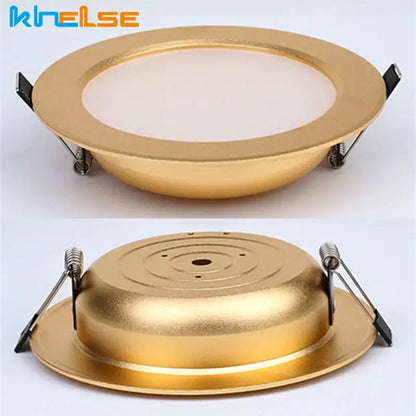 Luxury gold led ceiling downlight for bedroom with frosted glass