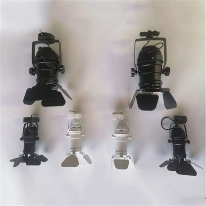 Industrial black & white cob led track light commercial spotlight