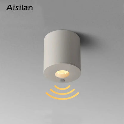 Modern white led sensor downlight – hallway surface mount light