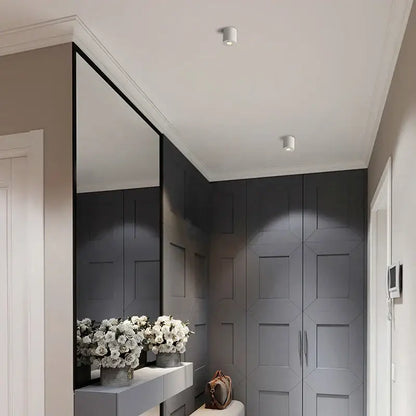 Modern white led sensor downlight – hallway surface mount light