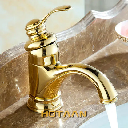 Antique brass single handle basin faucet bathroom water mixer tap