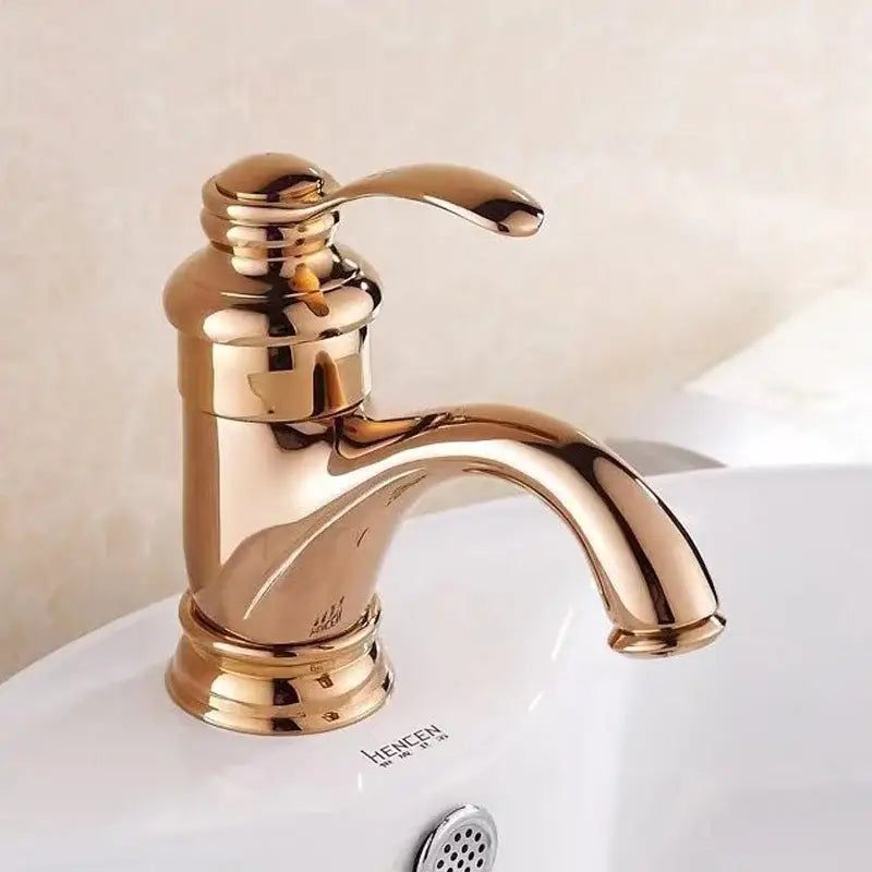 Antique brass single handle basin faucet bathroom water mixer tap