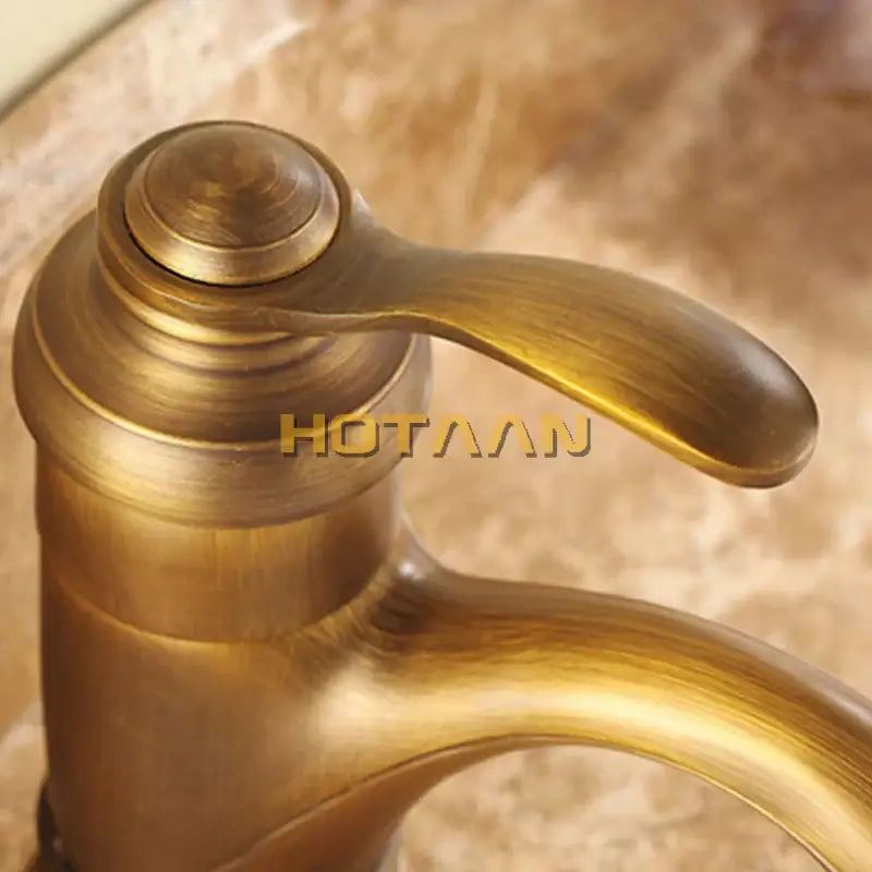 Antique brass single handle basin faucet bathroom water mixer tap