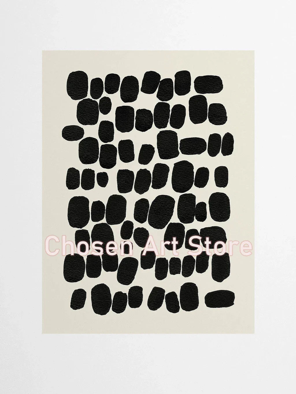 DecorBites™ 6 Black & Beige Abstract Canvas Poster Prints