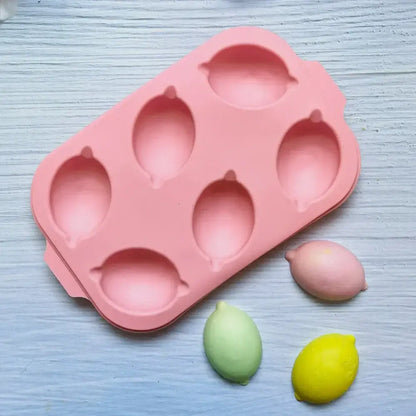 Pink silicone lemon cake mold kitchen ice cube tray