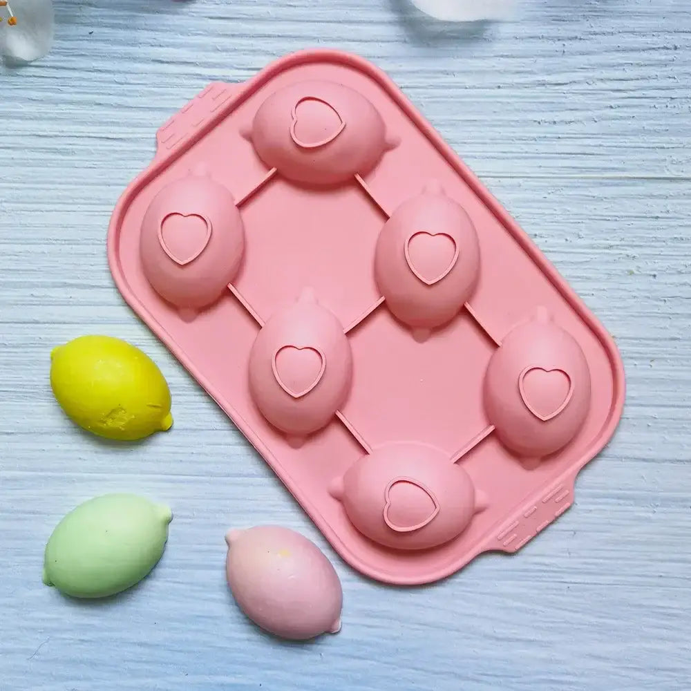 Pink silicone lemon cake mold kitchen ice cube tray