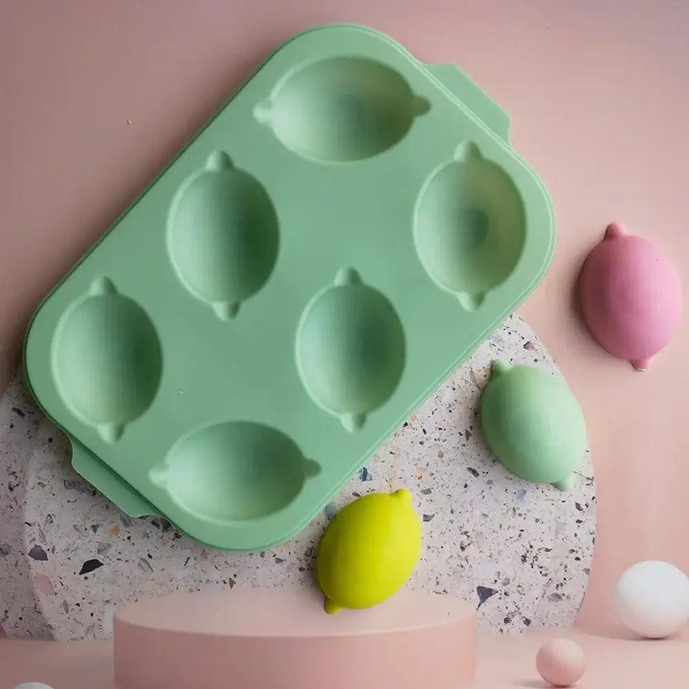 Pink silicone lemon cake mold kitchen ice cube tray