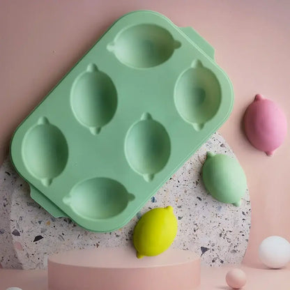 Pink silicone lemon cake mold kitchen ice cube tray