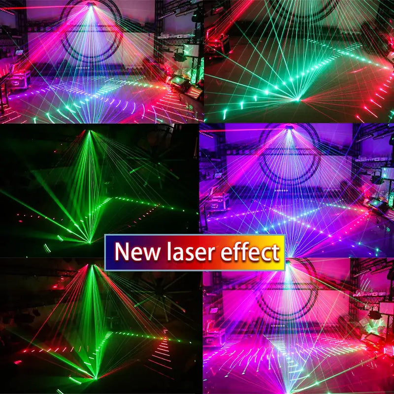 Multicolor 6 eyes stage light rgb laser projector for bar ktv