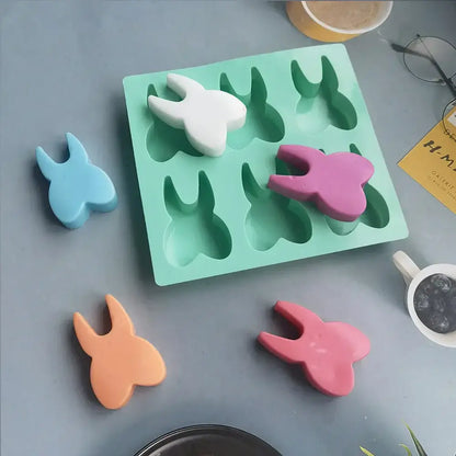 Mint green bunny tooth silicone mold kitchen baking tool