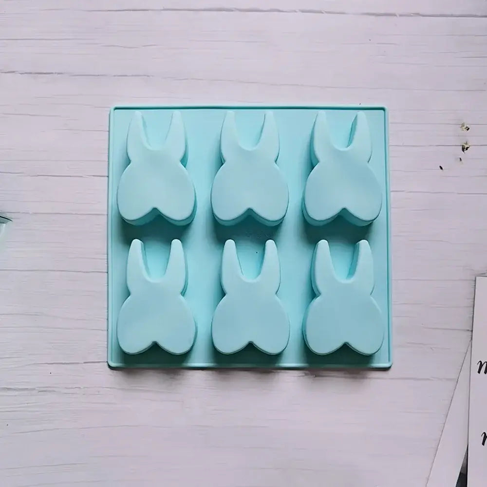 Mint green bunny tooth silicone mold kitchen baking tool